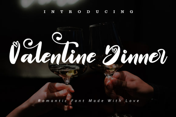 Valentine Dinner Font for Creative Projects
